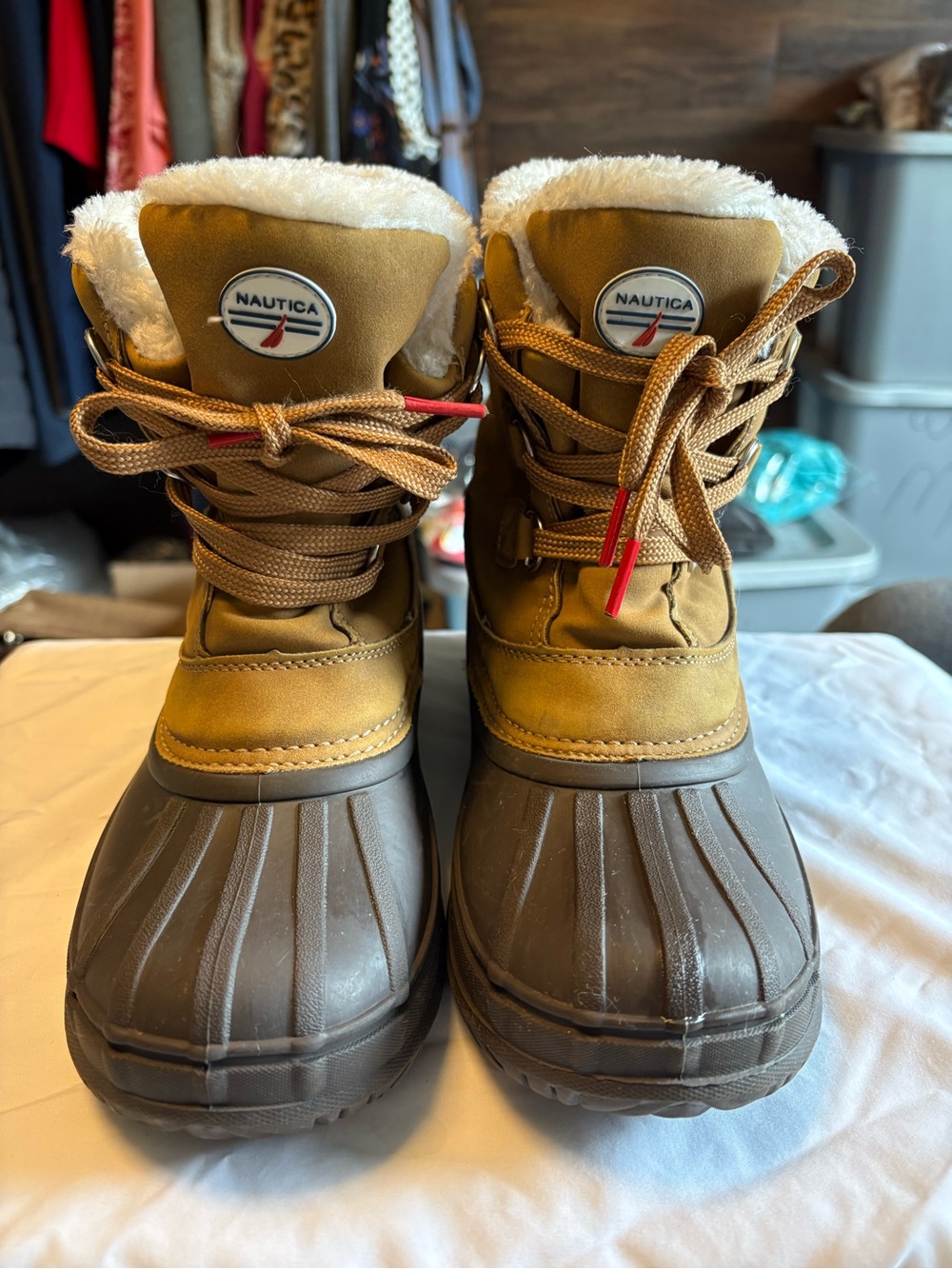 Nautica Kids Tan and Brown Waterproof Winter Boots